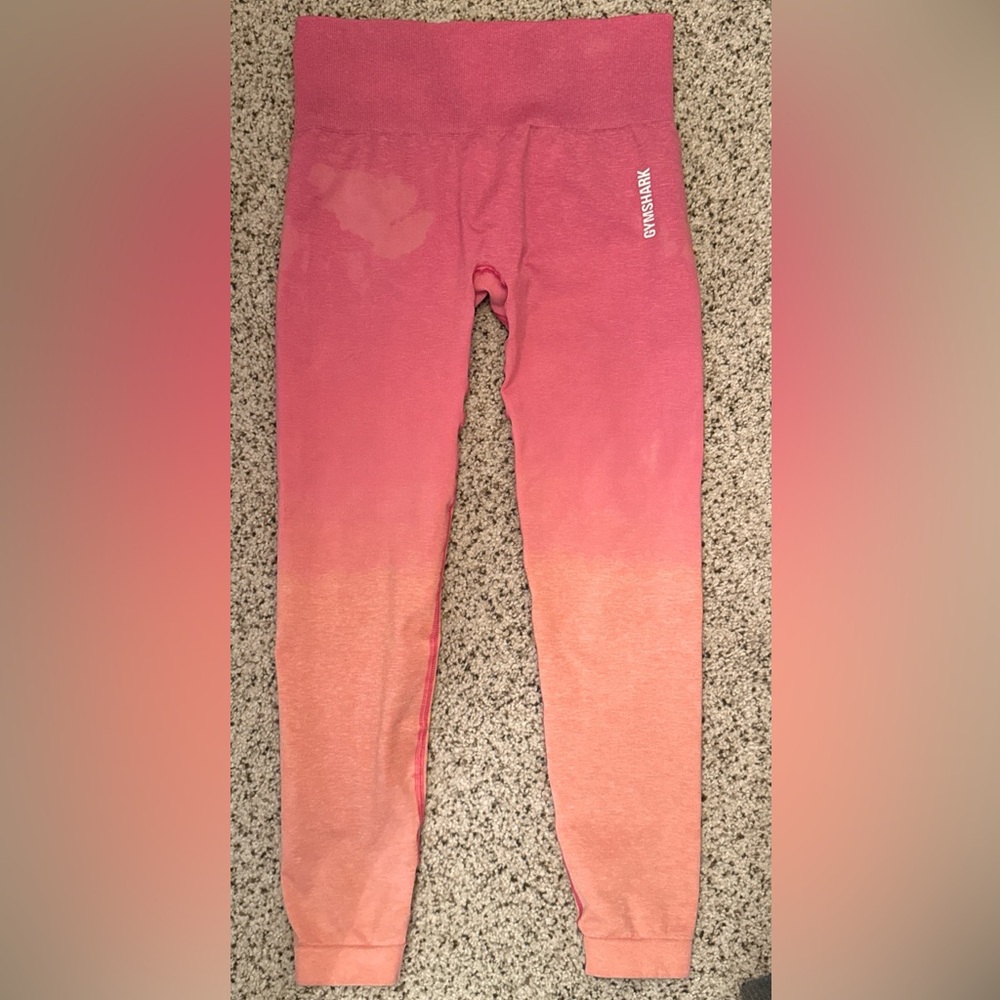 Gymshark pink and orange ombré workout leggings